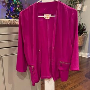 Women's Magenta Pink Blazer- 3 Quarter Length Sleeve